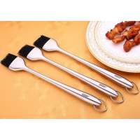 Flexible Heatproof Stainless Steel Pastry Brush with Back up Silicone BBQ Oil Brush Head Resistant Ready to Ship